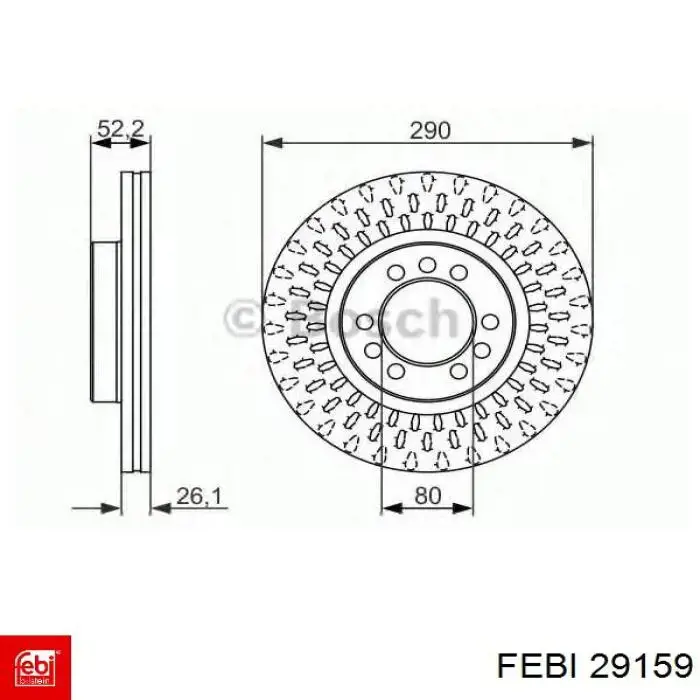 Comprar 29159 Febi Freno de disco delantero