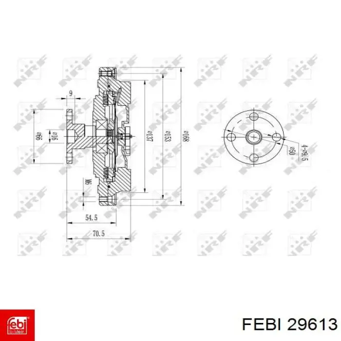 29613 Febi embrague, ventilador del radiador