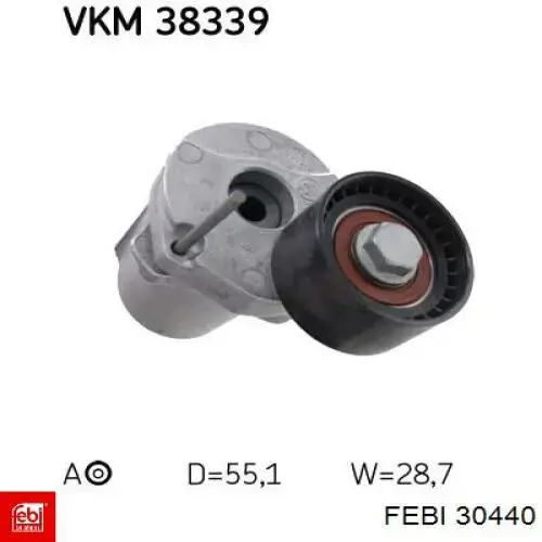 Comprar 30440 Febi Tensor de correa poli V 