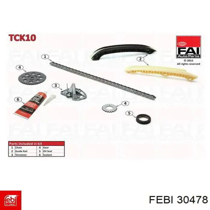 Kit de cadena de distribución Febi 30478 precio, desde 100,12 EUR