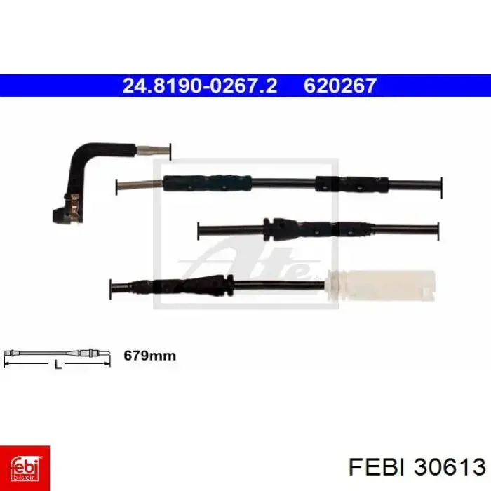 30613 Febi contacto de aviso, desgaste de los frenos