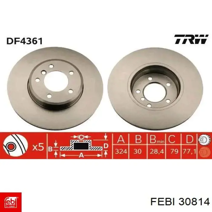 Comprar 30814 Febi Buje de la bieleta estabilizadora trasera