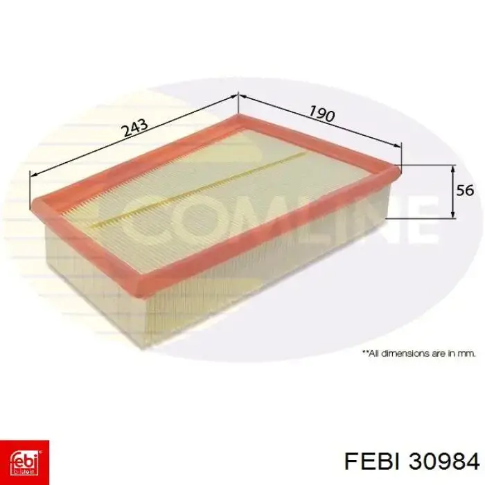 Filtro aire Febi 30984