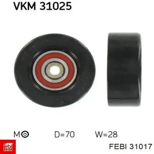 Soporte izquierdo del motor 31017 Febi