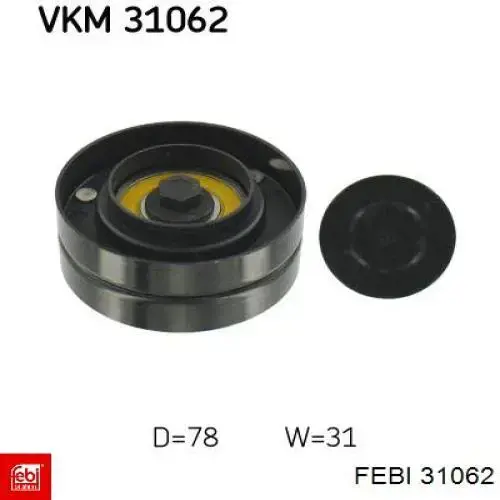 31062 Febi cojinete de rueda delantero