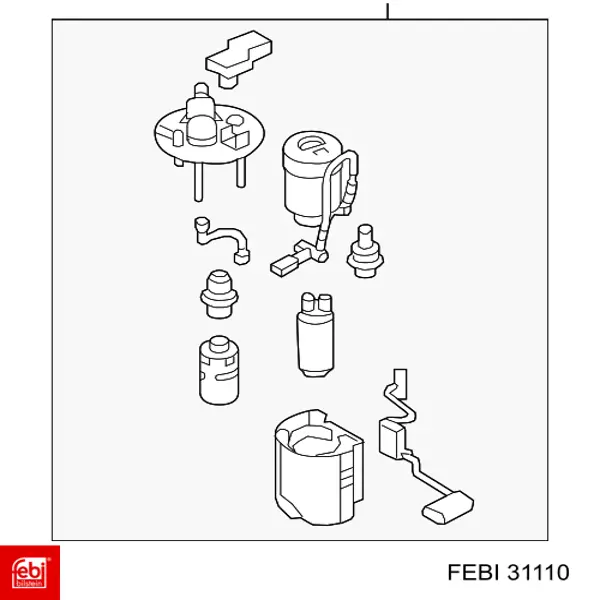 Radiador de aceite debajo del filtro 31110 Febi