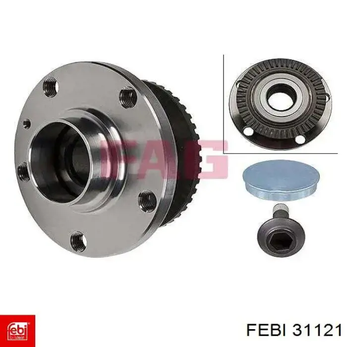 Comprar 31121 Febi Cubo de rueda, Eje trasero