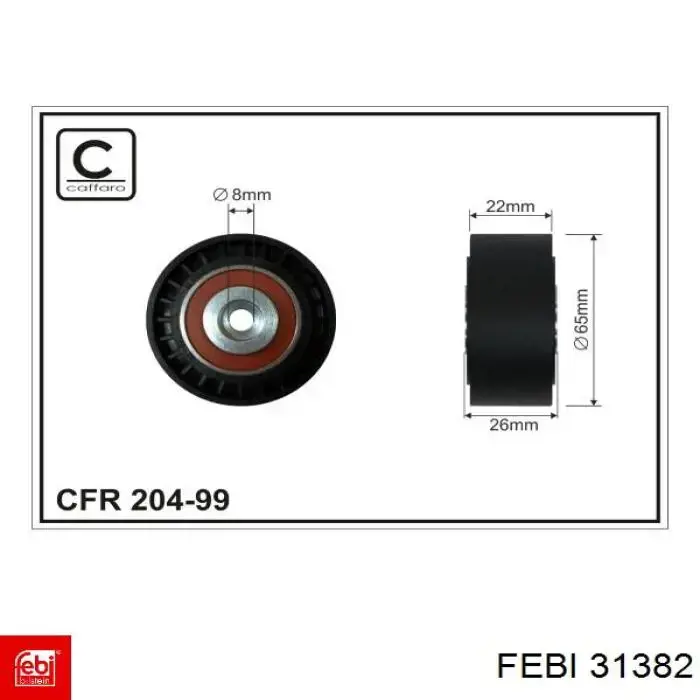 6682021119S1 Mercedes rodillo intermedio de correa dentada