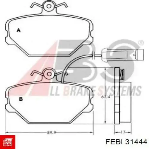 31444 Febi Filtro de aire de motor