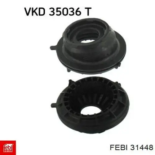 Rodamiento de soporte del amortiguador delantero 31448 Febi