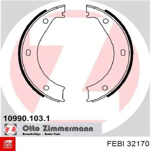 Juego de zapatas de frenos, freno de estacionamiento BMW 5 E28