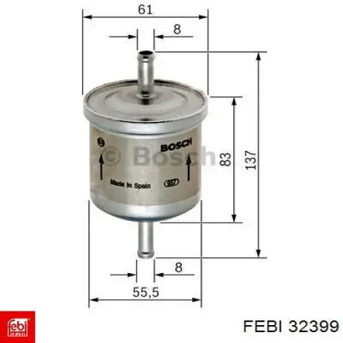 Filtro combustible Renault Scenic 2 JM0, JM1