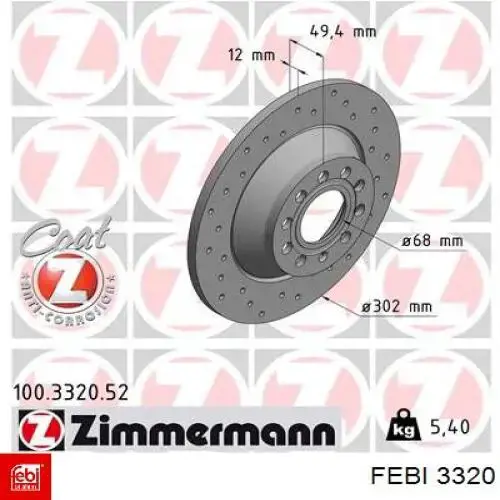 Guardapolvo de dirección Febi 3320 precio, desde 5,92 EUR