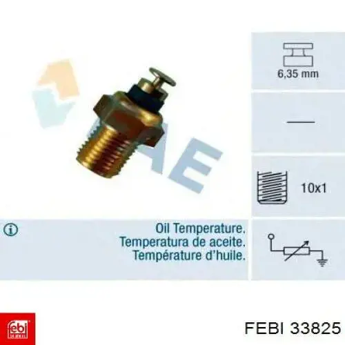 33825 Febi sensor, temperatura del aceite