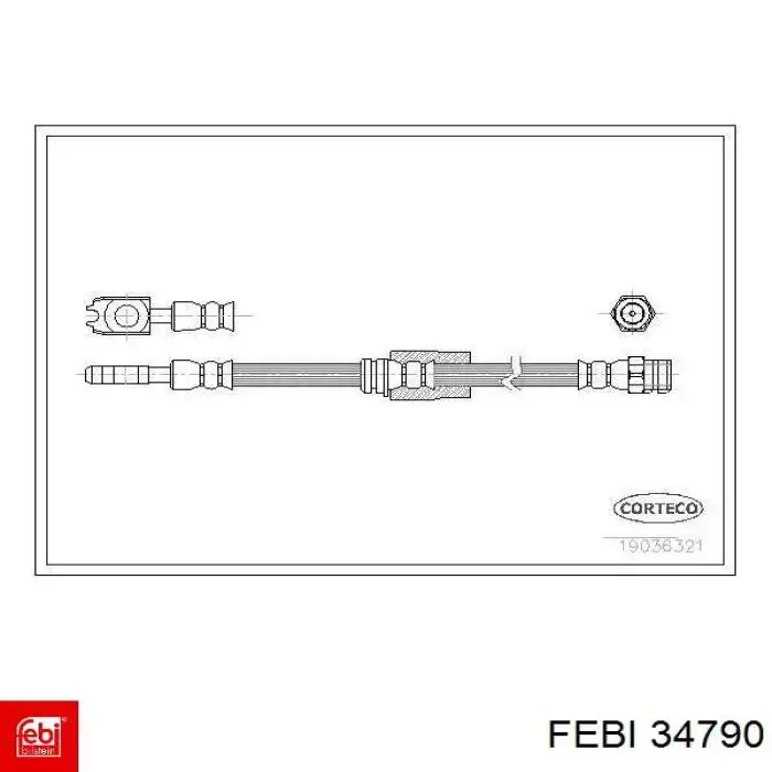 34790 Febi latiguillo de freno delantero