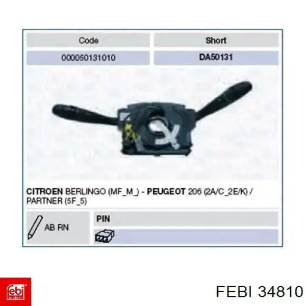 00006239JK Peugeot/Citroen Mando bajo volante