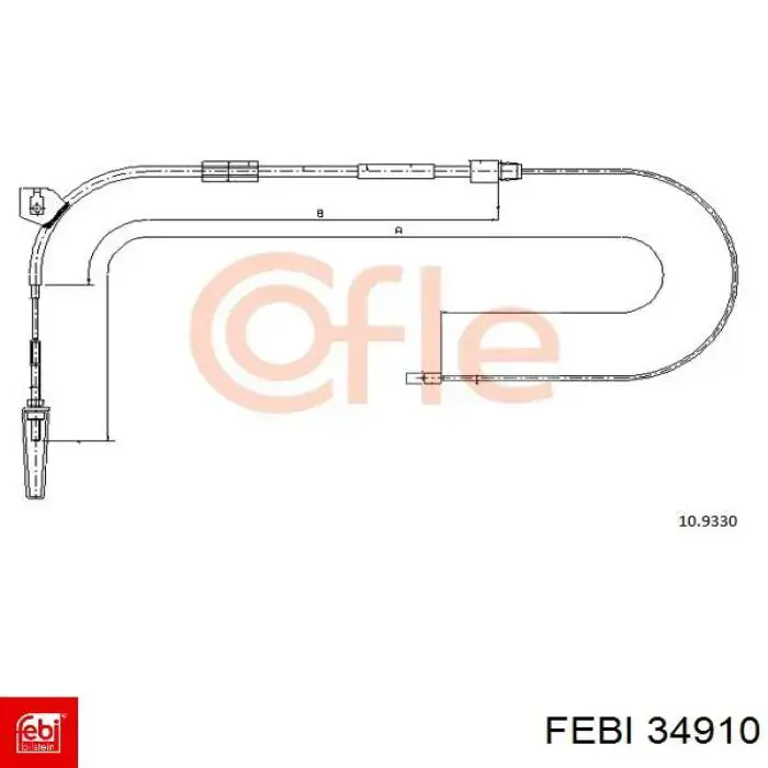 Cable de freno de mano delantero Mercedes A (W168)