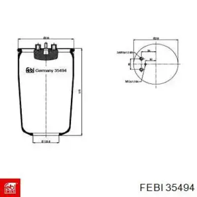 MLF7136 Arvin Meritor muelle neumático, suspensión