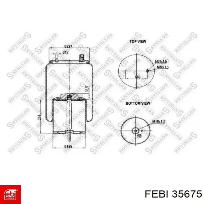 Comprar 35675 Febi Bolsa neumática del eje