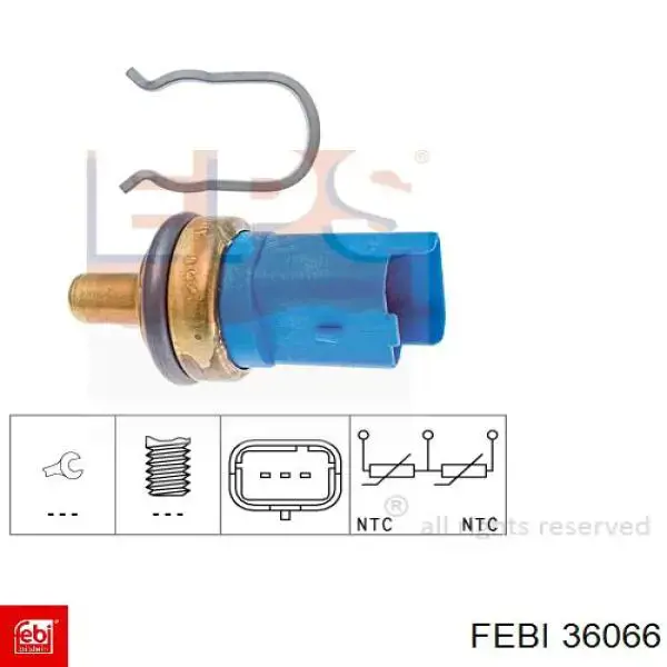 36066 Febi sensor de temperatura del refrigerante