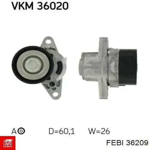 Amortiguador maletero 36209 Febi