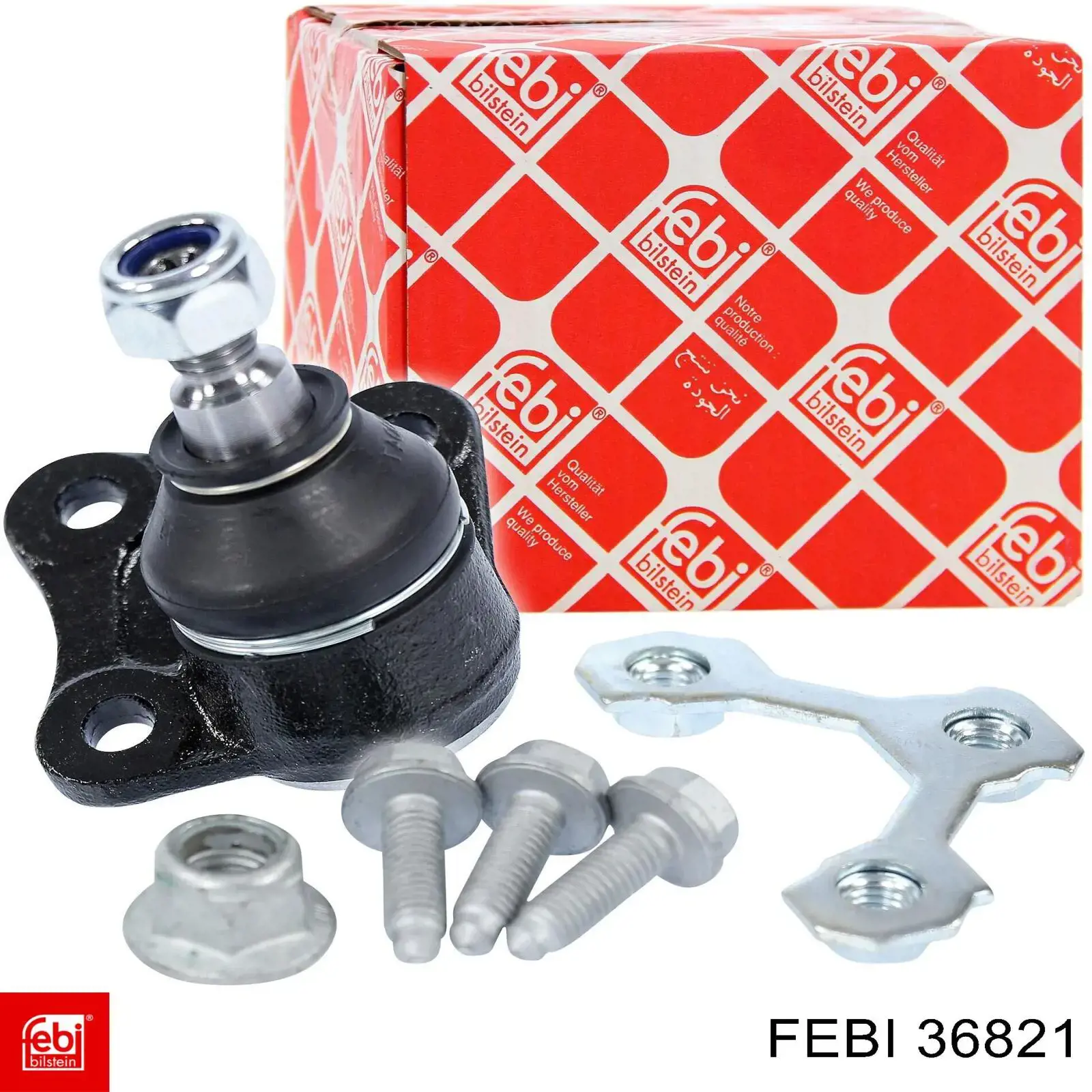 Soporte del amortiguador delantero izquierdo 36821 Febi