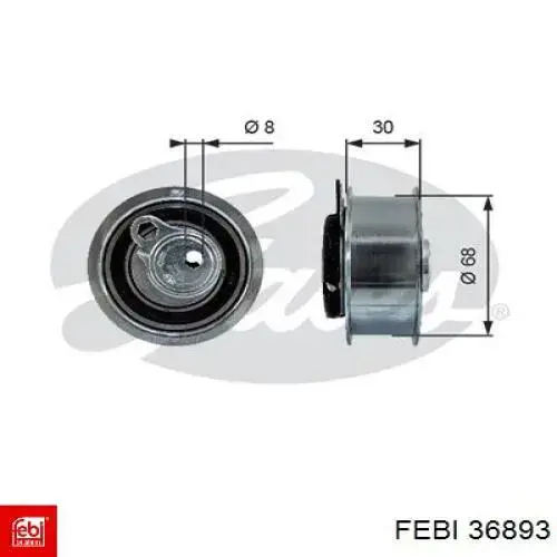 Rodillo, cadena de distribución Audi A6 4G2, 4GC