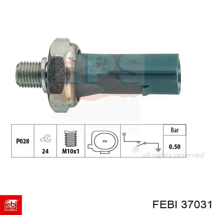37031 Febi sensor de presión de aceite