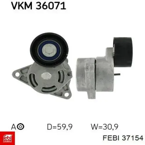 Tensor de correa poli V 8660002026 Renault (RVI)