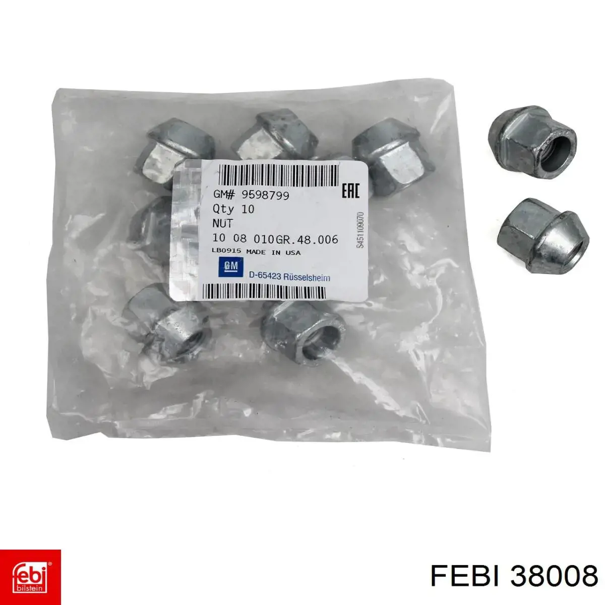Tornillos para llantas Febi 38008
