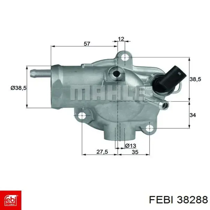 38288 Febi caja del termostato