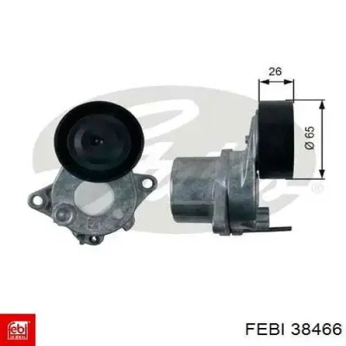 Tensor de la correa trapecial Febi 38466 precio, desde 93,19 EUR