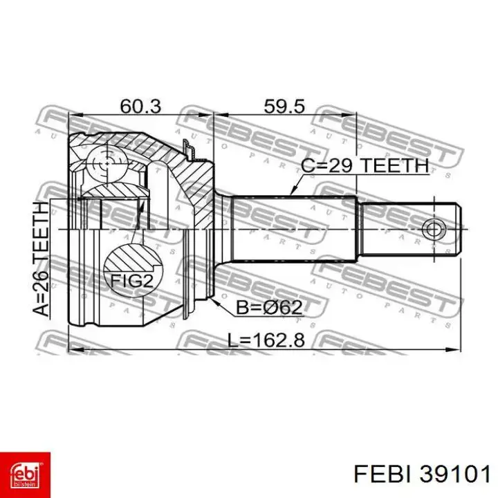 Comprar 39101 Febi Tensor correa distribución