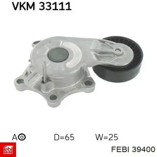 Comprar 39400 Febi Tensor de correa poli V 