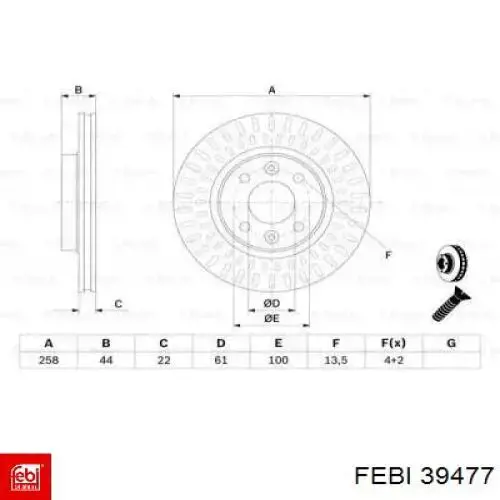 Frenos delanteros Febi 39477 precio, desde 35,46 EUR