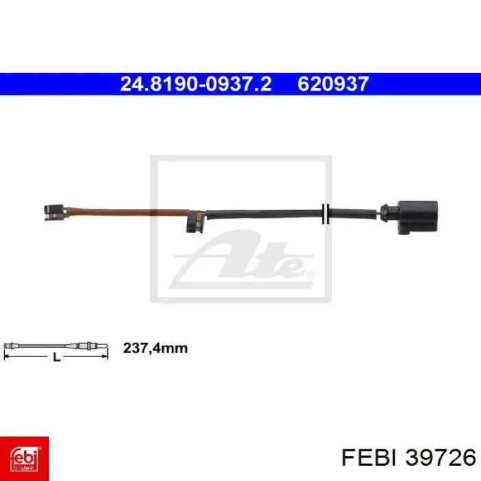 39726 Febi muelle de suspensión eje delantero