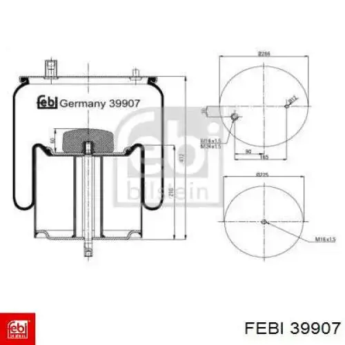 Comprar 39907 Febi Bolsa de aire del eje trasero