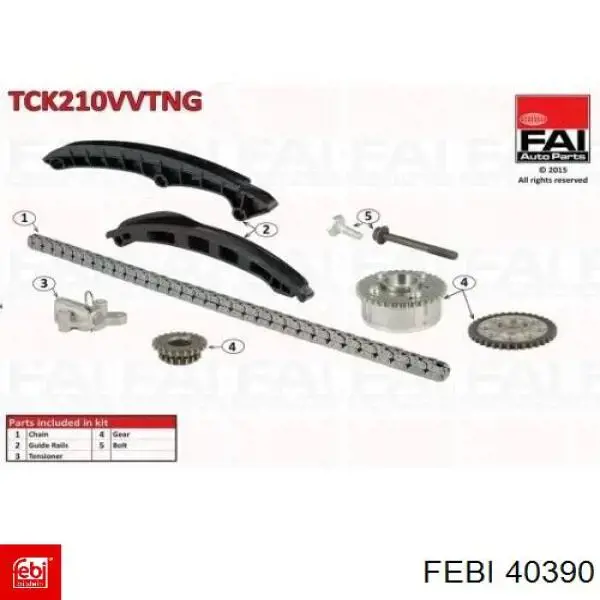 Cadena de distribución Febi 40390 precio, desde 34,91 EUR