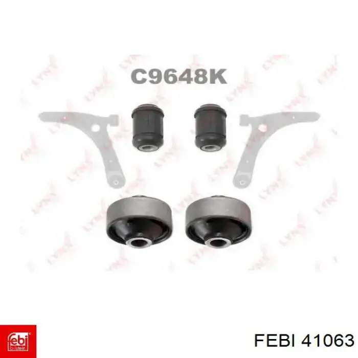 Brazo inferior derecho de la suspensión delantera 41063 Febi