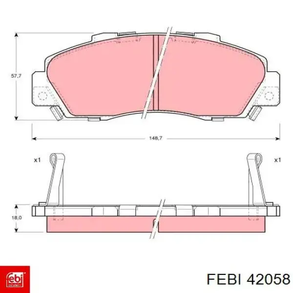 Buje de barra estabilizadora trasera 42058 Febi