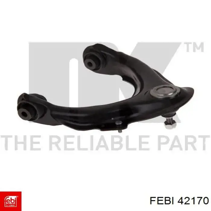 Brazo superior derecho de la suspensión delantera 42170 Febi
