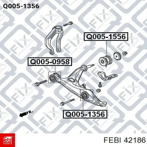 Brazo inferior trasero izquierdo/derecho Febi 42186 precio, desde 39,73 EUR