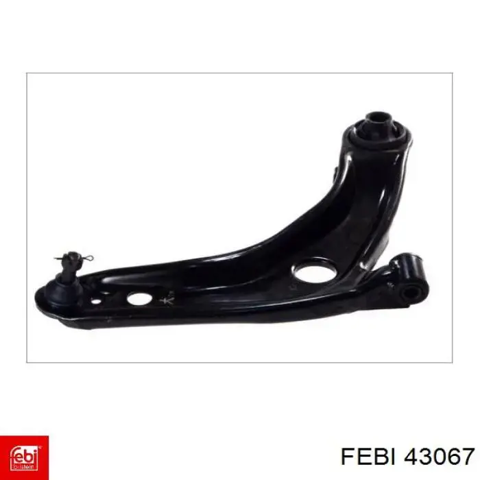 Brazo inferior derecho de la suspensión delantera 43067 Febi