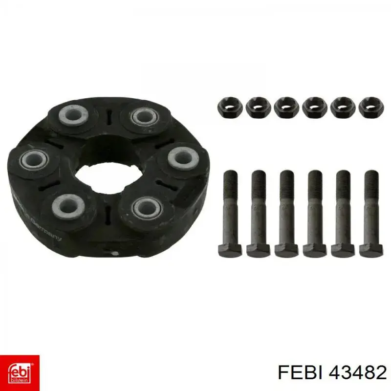 Acoplamiento elástico del cardán delantero/trasero Febi 43482 precio, desde 45,88 EUR