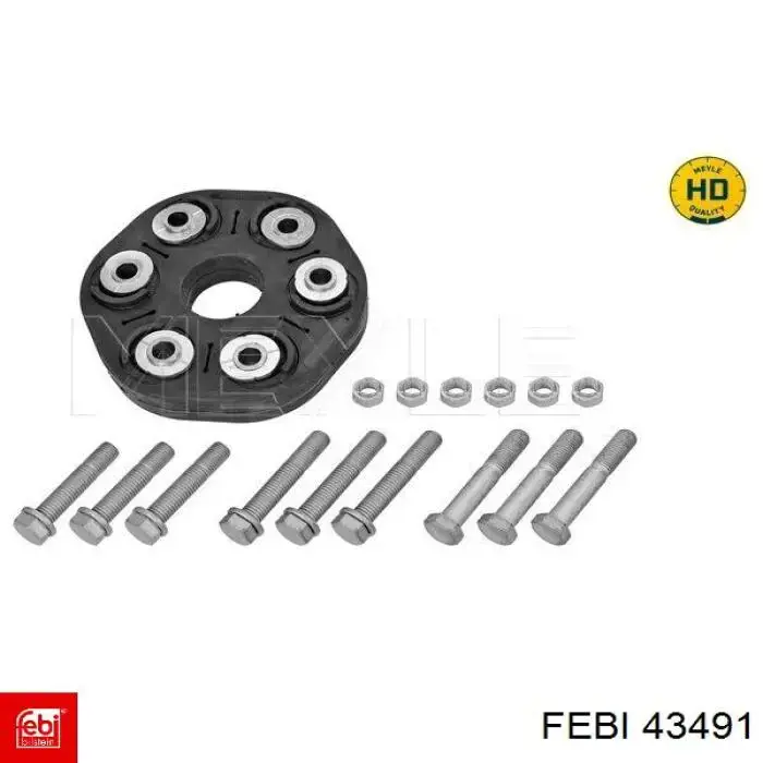 Comprar 43491 Febi Acoplamiento elástico delantero del cardán