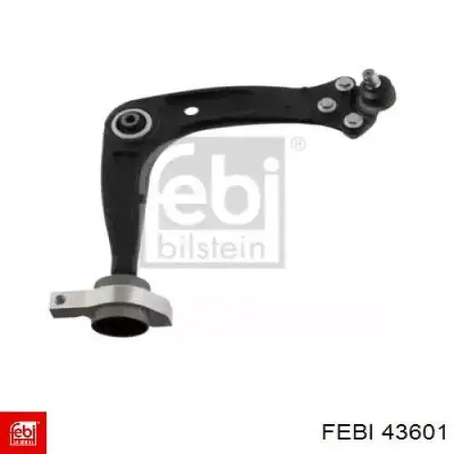 Brazo inferior derecho de la suspensión delantera 43601 Febi