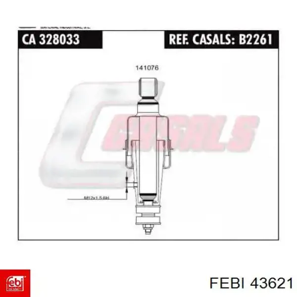 Amortiguador de cabina DAF 1622211