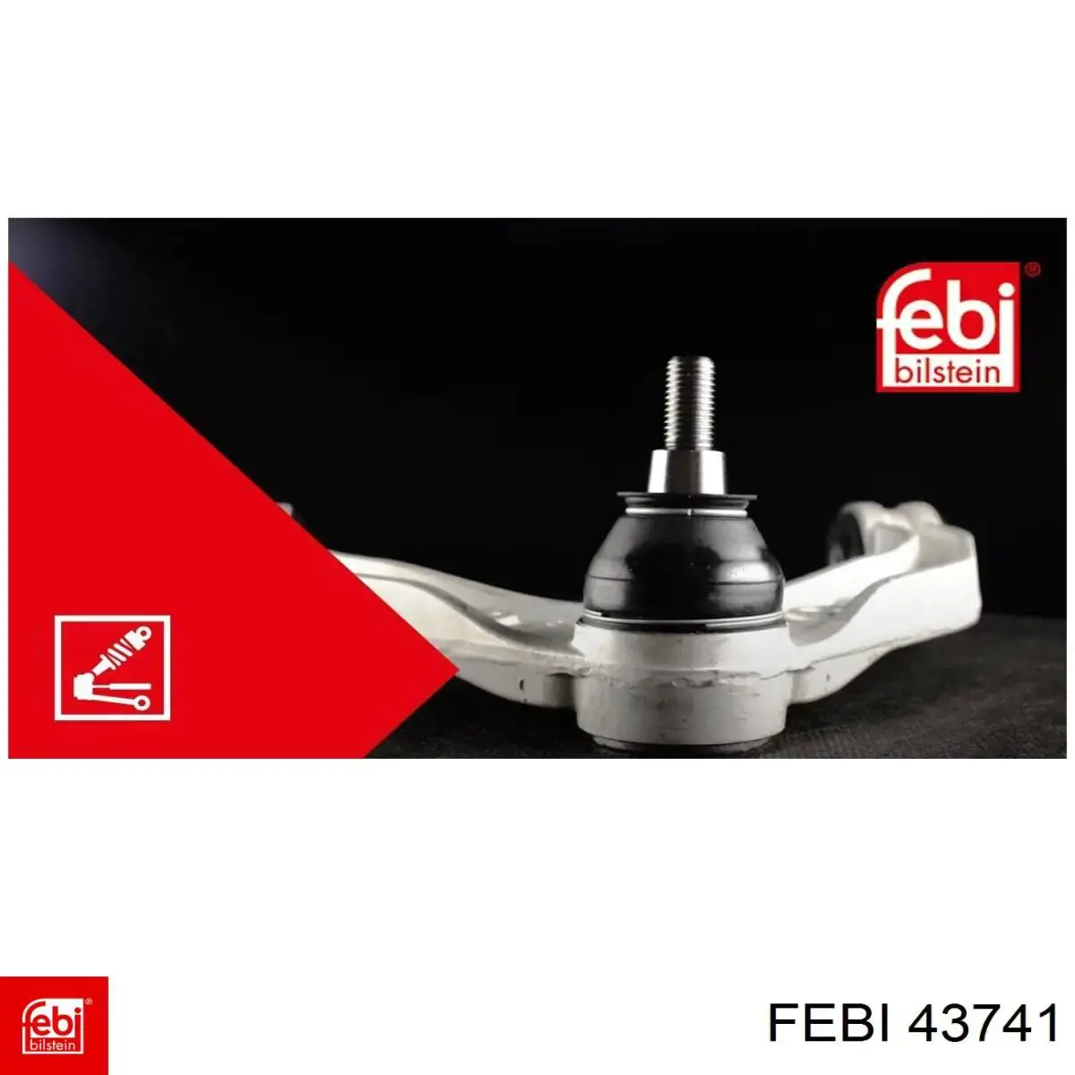 Brazo inferior izquierdo de la suspensión delantera 43741 Febi