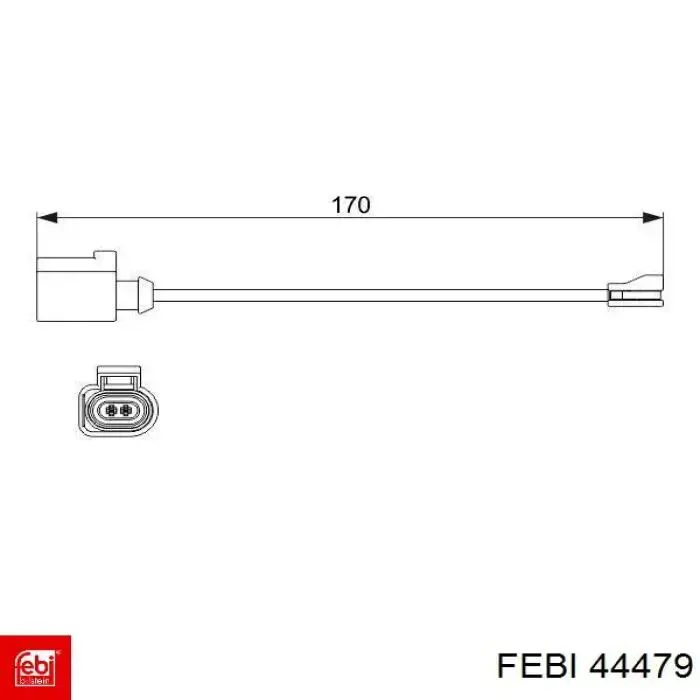 44479 Febi contacto de aviso, desgaste de los frenos