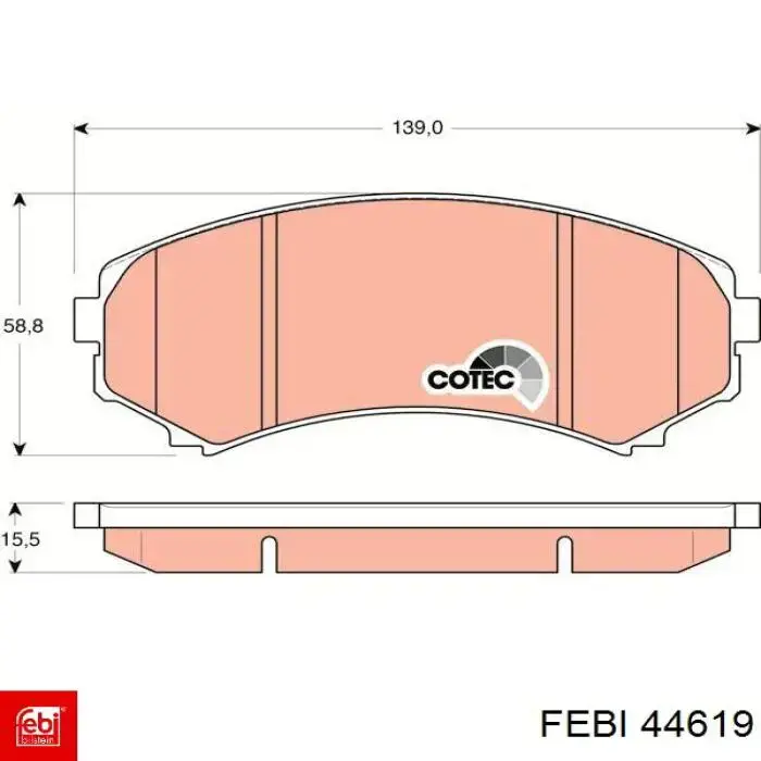 Soporte delantero de motor con silentblock Febi 44619 precio, desde 46,07 EUR